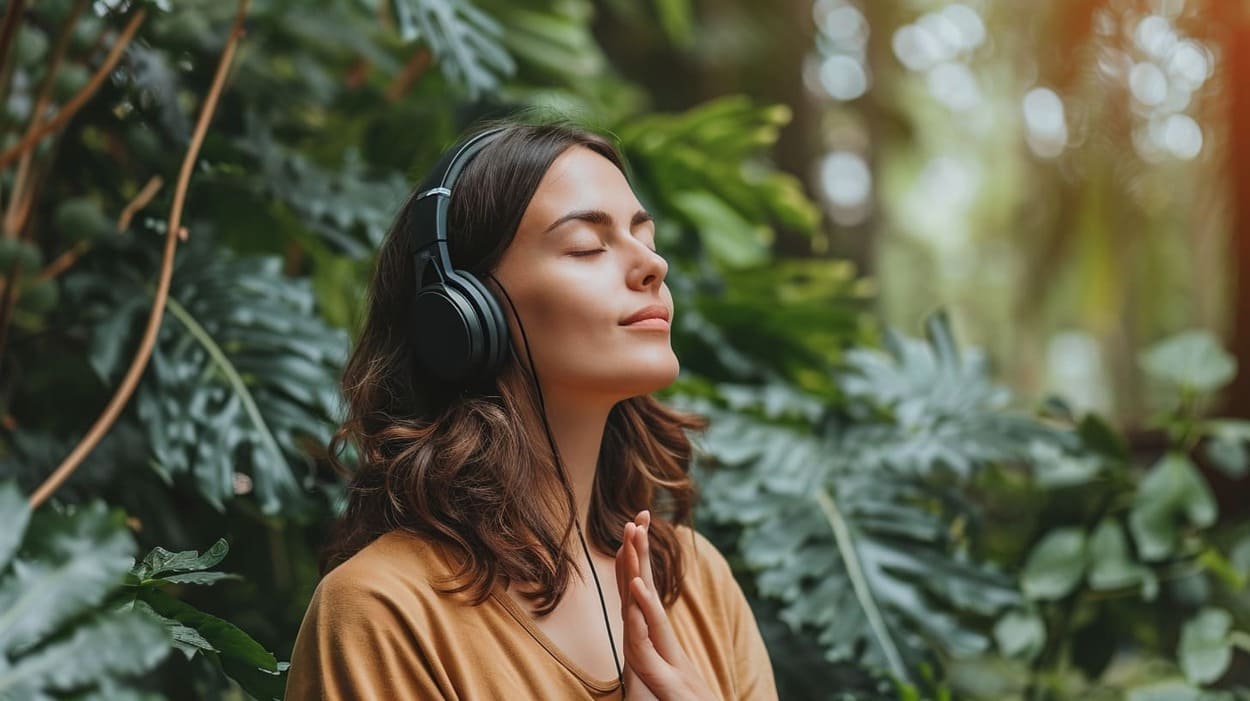 bierglas a woman meditating while listening music ar 169 v c34c7fc0 76f5 4d79 886c 21bb64b961de How to manifest with music