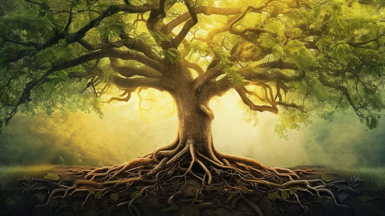 Interconnected tree representing principles